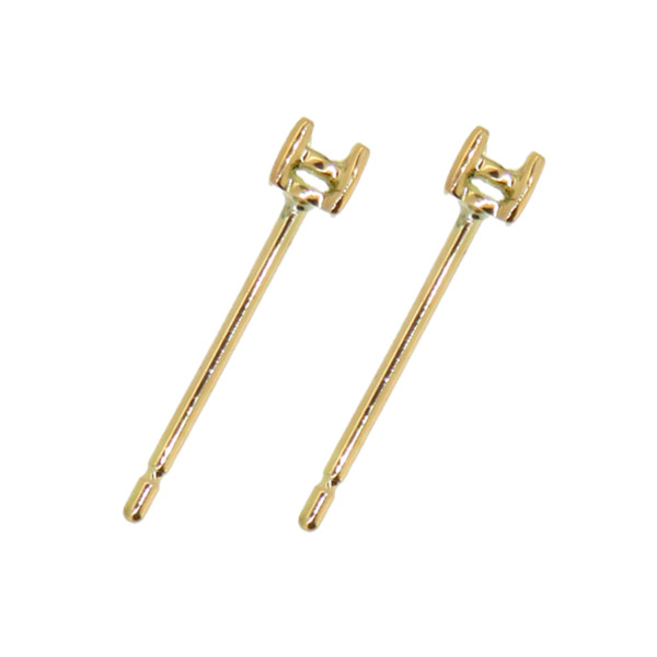 4 Prong Earring Post For 0.05ct