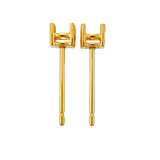 4 Prong Earring Post For 0.2ct