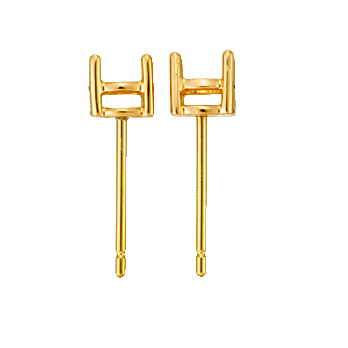 4 Prong Earring Post For 0.5ct