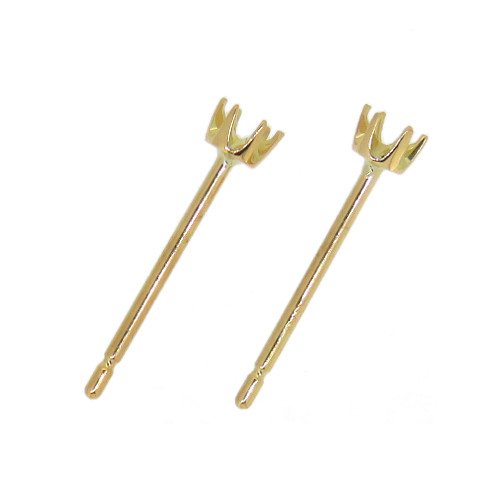 6 Prong Earring Post For 0.05ct
