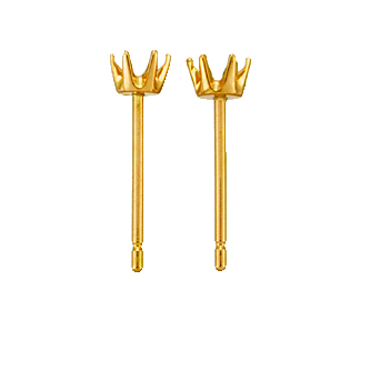6 Prong Earring Post For 0.15ct