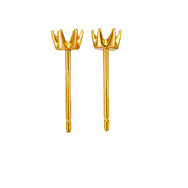 6 Prong Earring Post For 0.25ct