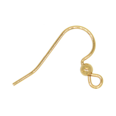 1/20 K14GF Earing Hook with hollow bead NFGP-1